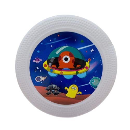 Luojuny Outdoor Flying Disc 1/4 Stück 22,5 cm LED Flying Disc Wasserdichtes batteriebetriebenes Outdoor-Spielzeug Gelb von Luojuny