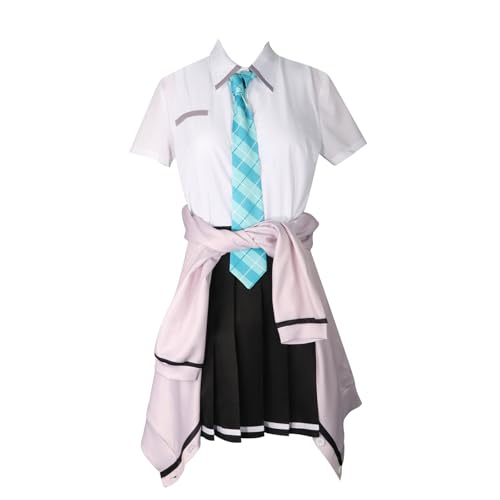 Anime Saki Ayase Cosplay-Kostüm, JK, Schuluniformen für Halloween, Mädchen, tägliches Outfit (Weiß, personalisierbar) von Luoweiming
