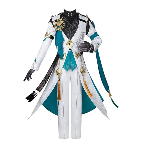 Luocha Cosplay Kostüm Honkai Star Rail Suit Outfit Karneval Party Uniform Set Kleidung (Weiß, XXL) von Luoweiming