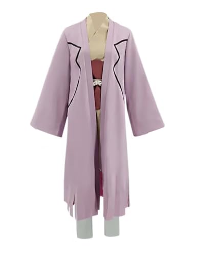 Luoweiming Anime Ishigami Senkuu Komplettes Set Top Hose Trench-Unisex-Erwachsene Halloween-Party-Set (Lila, L) von Luoweiming