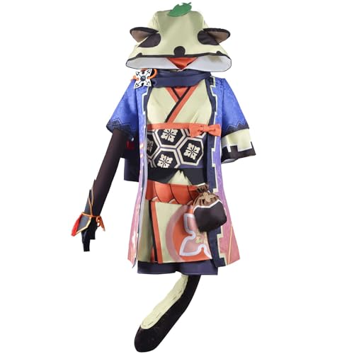 Luoweiming Genshin Impact Sayu Cosplay Kostüm Erwachsene Karneval Uniform Anime Halloween Party Kleidung (Gelb, S) von Luoweiming