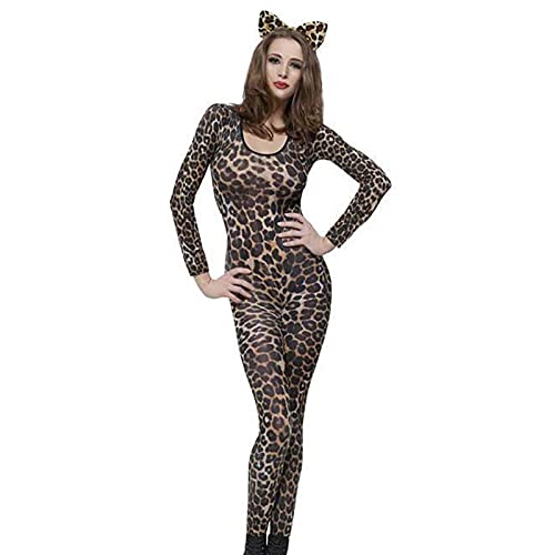Luoyu Frauen Halloween Gepard Print Bodysuit - Halloween Lustige Tierstruktur Body Anzüge - Erwachsene Cosplay Kostüm von Luoyu