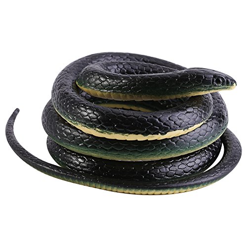 Gefälschtes Schlangenspielzeug Aus Gummi, 51 Zoll Realistische Gummischlangen, Große Gummischlange Super Realistisch und Gummischlangen, um Vögel Fernzuhalten und Rubber Snake Prank von Luqeeg