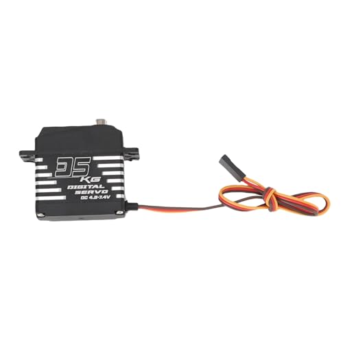 Luqeeg Servomotor mit Hoher Torsion, 180 -Grad -Rotationswinkel Aluminium Legierung RC Servo, RC Auto Digitales Servo, Boot für Crawler Car, LKW, Boot (35 kg) von Luqeeg