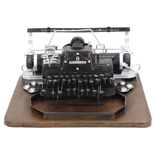 Luqeeg Vintage-Schreibmaschinenmodell, Handgefertigtes Retro-Dekorstück, Künstlerischer Charme, Stressabbau-Desktop-Ornament für Zuhause von Luqeeg