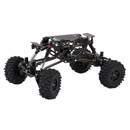 Luqeeg Zusammengebauter RC Car Chassis Rahmen Bausatz, Modularer Bausatz mit Achsen, Stoßstange, Getriebe Und Upgrade Teilen für Axial 1/24 AX24 4WS XC Crawler Truck Model von Luqeeg