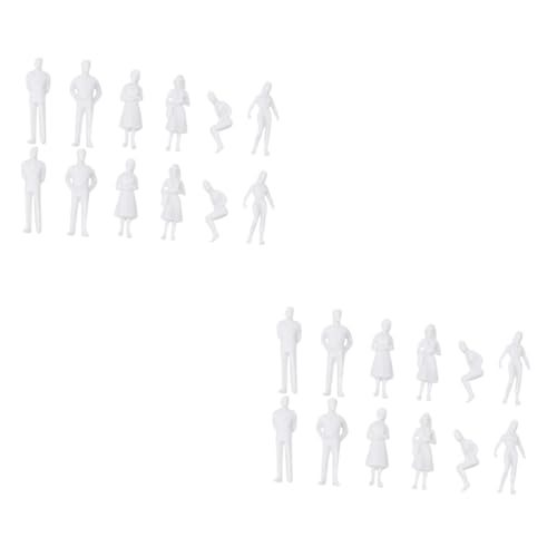 10 Sätze Modellbau Figuren Modellbau Landschaft Modelle Menschen Zahlen Miniaturfigur Schurke Statue Weiß von Lurrose