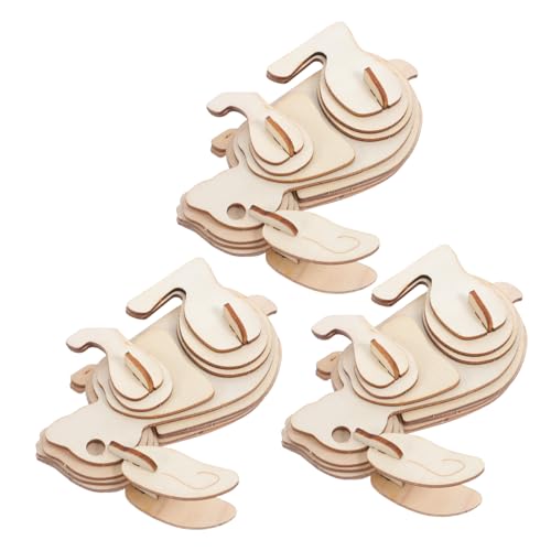 3-teiliges 3D-holzpuzzle: Kaninchen-Puzzle-Modell Zum Zusammenbauen Für Kinder Und Erwachsene – DIY-tierhasen-bastelset Zum Ausmalen, Malen Und Für DIY-projekte 3-teiliges 3D-holzpuzzle: Kaninchen-Puzzle-Modell Zum Zusammenbauen Für Kinder Und Erwachsene – DIY-tierhasen-bastelset Zum Ausmalen, Malen Und Für DIY-projekte von Lurrose