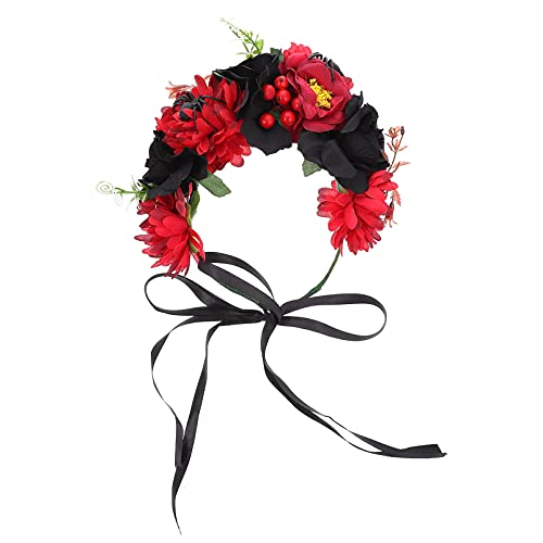 Halloween Rose Floral Crown Girlande Tag Der Toten Stirnband Kränze Mexikanischen Floral Kopfschmuck für Hochzeit Festival Kostüm Cosplay Cosplay Halloween Rose Floral Crown Girlande Tag Der Toten Stirnband Kränze Mexikanischen Floral Kopfschmuck für Hochzeit Festival Kostüm Cosplay Cosplay von Lurrose