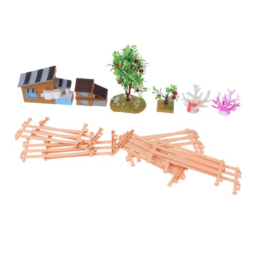 Lurrose 1 Satz Farmmodell-Ornamente für Schreibtisch Desk Decoration Mini-Bäume-Modell Mikrolandschaftsornament Spielset für Kinder Mini-Accessoires Mini-Bauernhaus-Modell Puppenhaus von Lurrose