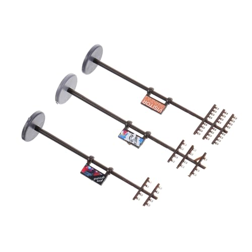Lurrose 1 Satz Mikrolandschaft selber Machen Diorama-Bausatz Modelltelegrafenmast Miniaturgarten-Dekoration Modellbau-Szenerie Modellbahnzubehör Mini-Telegrafenmast leichtes Modell Plastik von Lurrose