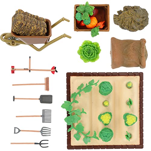 Lurrose Mini-szenenschmuck 16-teiliges Gemüsefeld-landschaftsmodell Landschaftsset Bauernhofset Perfekt Für Puppenhaus-gemüsebeet Lurrose Mini-szenenschmuck 16-teiliges Gemüsefeld-landschaftsmodell Landschaftsset Bauernhofset Perfekt Für Puppenhaus-gemüsebeet von Lurrose