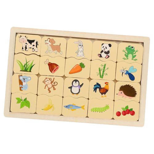 Lurrose 1 Satz Tierisches Holzpuzzle für Montessori Lernspielzeug Kognitiven Fähigkeiten und Gedächtnistraining Jahre Pädagogisches für Frühkindliche Entwicklung von Lurrose