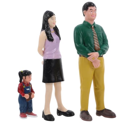 Lurrose 1 Set Simulation Charakter Puppenhaus Dummy Familien Mädchen Puppenhaus Rock Puppenhaus Papa Puppenhaus Figuren Kleines Puppenhaus Anzug Puppenhaus Puppenhaus Puppen PVC von Lurrose