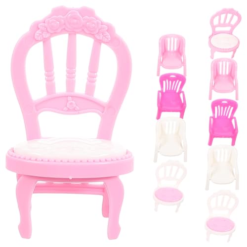 Lurrose 10 Stück Kinderminiaturspielzeug Verschleißfester Ministuhl Winzige Hausmöbel Miniaturmöbel Für Mini- Puppenstuhl Miniaturspielzeug Aus Kunststoff Plastik von Lurrose