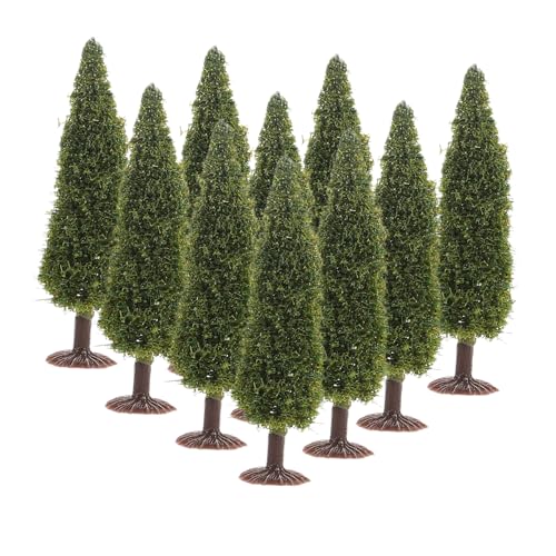 Lurrose 10 Stück Mini Modell Kiefernbaum Weihnachten Mini Baum Weihnachtsbaumschmuck Miniaturbäume Zum Basteln Weihnachtsbaumfigur Kleine Bäume Kleine Baumdekoration Minibäume von Lurrose