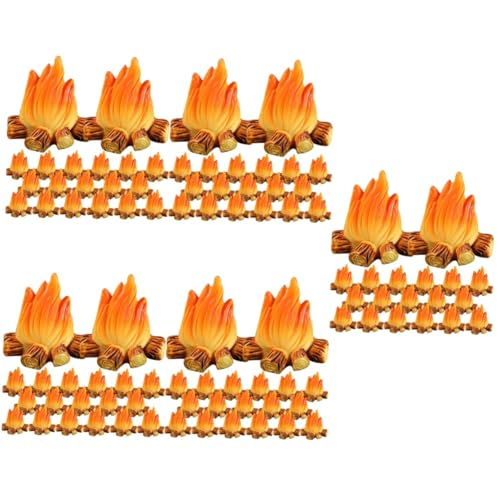 Lurrose 100 STK Feuerschmuck Landschaft Landschaft gefälschte Flamme bastelmaterial bastel Materialien Puppenmöbel -Spielzeuge Kunstharz Fee Zubehör Baby von Lurrose