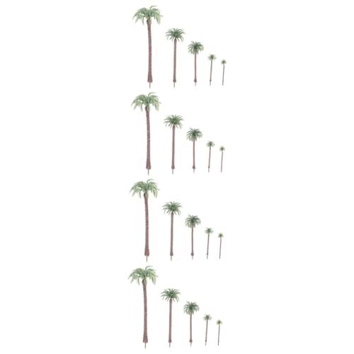 Lurrose 100 STK Mini-kokosnussbaum Dekoration Künstliche Pflanzen Mini-Palme DIY & Handwerk Zugmodell Palmenmodell EIN Kuchendeckel Modelle Miniatur Plastik Modellmaterial von Lurrose