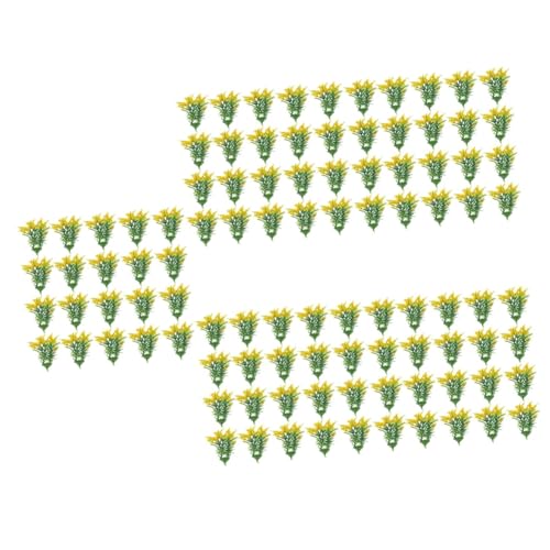 Lurrose 100 STK Mini-Kunstblumen und -Pflanzen Künstliche Pflanze Kunstpflanzen Puppenhaus Schmücken Mini-Pflanze Winziges Hausdekor Anlage Requisiten Kleines grüne Pflanzen Modell von Lurrose