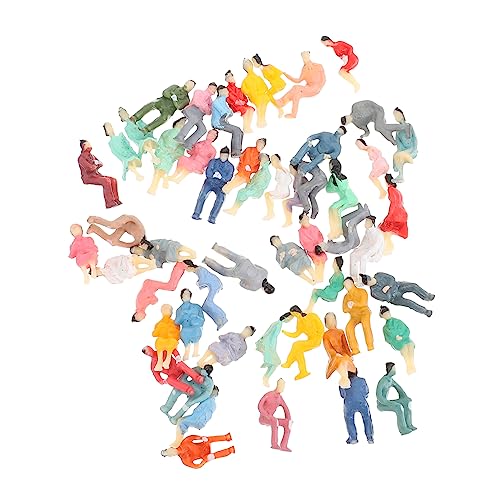 Lurrose 100 Stück Sandtischmodell Bemalte Figuren Sandtischzubehör Mini-menschenmodelle Menschenfiguren Aus Kunststoff Sandtisch Menschen Verzierungen Layout-Requisiten Plastik von Lurrose