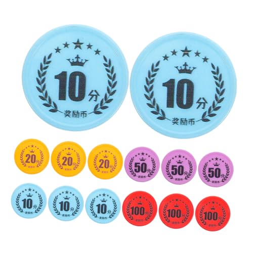 Lurrose 100 Stück Teiliges Bunte Spielchips aus Kunststoff für Mathe Lernspielzeug Zählchips für Interaktives Zählen und Belohnungsspiel zur Mathematischer Fähigkeiten von Lurrose