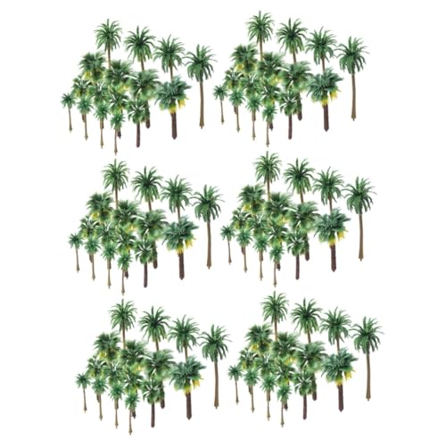 Lurrose 108 STK Künstliche Kokospalme Gefälschte Bäume Architektur Bäume Mini- Miniatur-landschaftszubehör Mini-landschaftsbaum Puppenhaus-dekor Diorama Sandkasten Baumschmuck Plastik von Lurrose