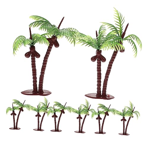 Lurrose 10st Kleiner Baumschmuck Modellbäume Trainieren Mini-szenen-Layout-Modell Künstlich Grüner Landschaftsbaum Sandtischbaummodell Tropisch Miniaturbäume Zum Basteln Farn PVC von Lurrose