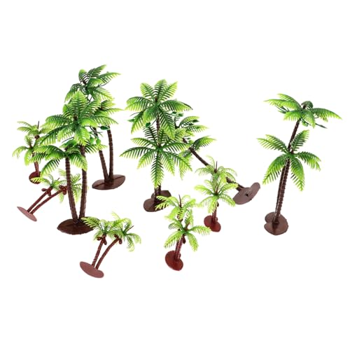 Lurrose 10st Kokosnuss-kuchenaufsätze Gefälschte Mini-kunstbäume Puppenhaus-landschaftsmodell Kokospalmenmodell Mini-feengartenbäume Tropisches 7c Kokosnussbaum Plastik Ornamente von Lurrose