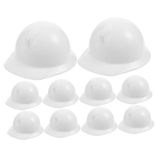 Lurrose 10stücke Mini Bauhelm Helm Für Puppe Dekorativ Miniatur Bauhelm Helm Aus Kunststoff Für Puppe Flaschenverschluss von Lurrose