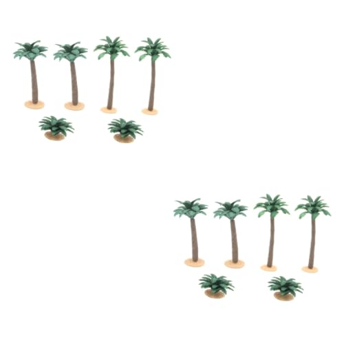 Lurrose 12 STK Mikrolandschaftsbäume Pflanzen von Bonsai-Bäumen gemischter Modellbaum kunstpflanze Modelle Mini-Baumschmuck Miniaturpflanze wegbringen Palme Zubehör Landschaftsbaum Strauch von Lurrose
