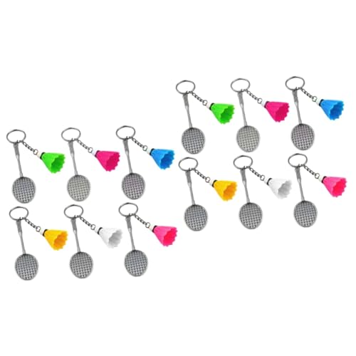 Lurrose 12 Stk Badminton-Schlüsselanhänger Schlüsselanhänger für Autoschlüssel Dekorationen für Tennispartys Schlüsselringe Geschenke Rucksackbehang schmückt Taschendekore zum Aufhängen von Lurrose