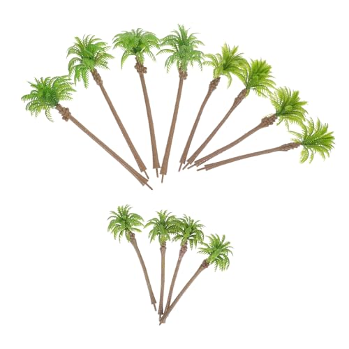 Lurrose 12st Kokosnussbaum-Modell Zuglandschaftsbäume Gefälschte Aquarienpflanzen Modellpalme Aus Kunststoff Aquarium-kokospalme Miniatur-tropenbaum Gefälschte Palmen Anlage Plastik Bahn von Lurrose