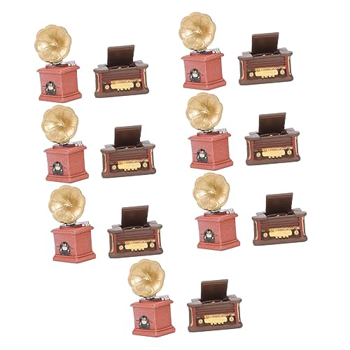 14 STK Vintage-Ornamente Mini-Puppenhausmöbel Mikro-Landschaftsdekoration Spielzeug für Kinder kinderspielzeug Kamera Zubehör Weihnachtsdekorationen Mini-Modell-Dekor Weihnachten von Lurrose