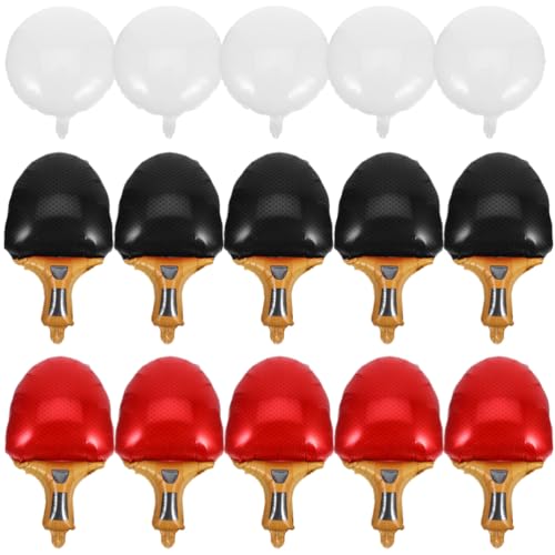 Lurrose 15 Sport-Party-Luftballons: Tischtennisball-Mittelstück für interaktive Veranstaltungen – 3D-Requisiten aus Aluminiumfolie für Schulaktivitäten und Karneval von Lurrose