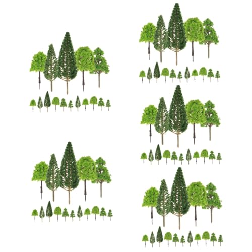 Lurrose 150 STK Mikrolandschaftssimulationsbaum Mini-modellbäume Künstliches Layout Regenwald-Diorama Dioramenbedarf Miniatur-modellbäume Mini-baummodell Grün Blinddarm Baumform Plastik von Lurrose