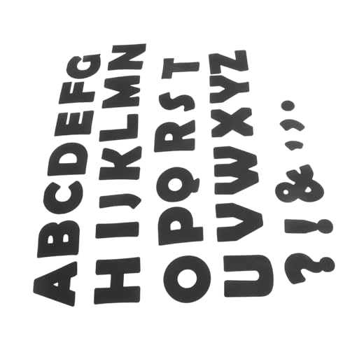 Lurrose 150 Stück Dekorative Kartonbuchstaben Schwarze Glitzerbuchstaben für Pinnwände Vielseitige Buchstabenausschnitte für Kreative Raumdekoration für Klassenzimmer und Zuhause von Lurrose
