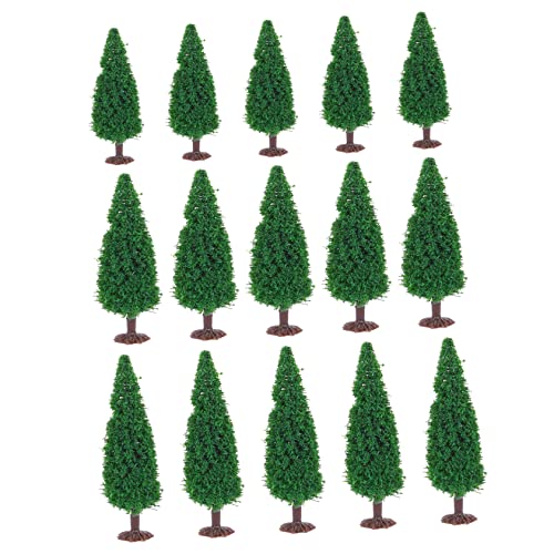 Lurrose 15St künstliche Kiefer Lichthausdekorationen für Mini-Kiefer künstliche weihnachtsbäume Artificial Christmas Tree künstlicher Weihnachtsbaum Modelle Dekoration Landschaftsbaum von Lurrose