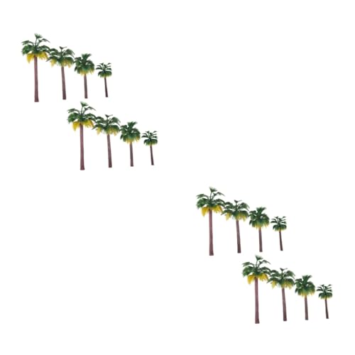Lurrose 16 STK Miniatur künstliche Palmen Minibäume Mini-Palme künstlicher Baum Nageldekorationen Modelle Modellbaum Palmenmodell Kokosnussbaum schmücken Diorama Landschaftsbaum Mikroszene von Lurrose