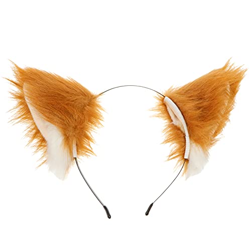 Lurrose 1Pc Ohren Cosplay Stirnband Plüsch Ohr Haarband Fuchs Faux Ohren Stirnband für Kostüm Festival Cosplay Partei von Lurrose