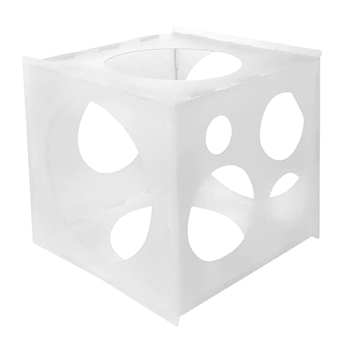 Lurrose 1stk Ballonmessbox Hochzeitsdeko Plastik Einstellbar Weiß Requisiten von Lurrose
