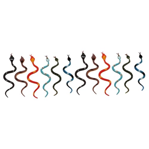 Lurrose 2 Sätze Kleine Schlange Modell Falsche Schlange Schlangenverzierung Simulation Realistischer Schlangenfiguren Tierfigur Simulationsschlangenschmuck PVC 6 Stücke * 2 von Lurrose