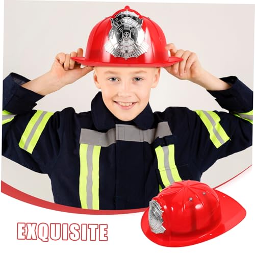 Lurrose 2 Stück Feuerwehrhelm Kunststoff Feuerwehrmann Hut Rot Leicht Bequem Cosplay Party Zubehör für Jungen Mädchen Geeignet für Kostüm Rollenspiele und Fasching Lurrose 2 Stück Feuerwehrhelm Kunststoff Feuerwehrmann Hut Rot Leicht Bequem Cosplay Party Zubehör für Jungen Mädchen Geeignet für Kostüm Rollenspiele und Fasching von Lurrose
