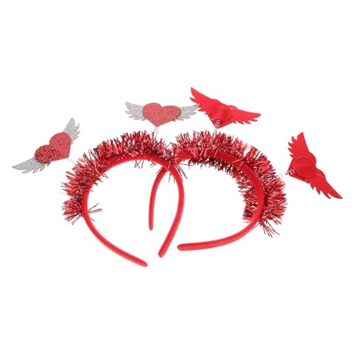 Lurrose 2 Stück Valentinstag Herz Haarreif Rot Glitzer Stirnband für Partys Hochzeiten Festlichkeiten Bequeme Kopfaccessoires für Erwachsene Lurrose 2 Stück Valentinstag Herz Haarreif Rot Glitzer Stirnband für Partys Hochzeiten Festlichkeiten Bequeme Kopfaccessoires für Erwachsene von Lurrose