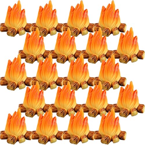 Lurrose Lebendige Künstliche Lagerfeuer-Dekorationen Für Camping-geburtstagspartys Halloween-Feuer Weihnachtsminiaturen Gartenparty-Dekorationen von Lurrose