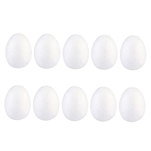 Lurrose 20 Stück Teiliges Styroporeier Weiß zum Bemalen Ostern DIY Bastelset für Familienfest Dekoration Langlebig Vielseitig für Frühling Halloween Weihnachten von Lurrose