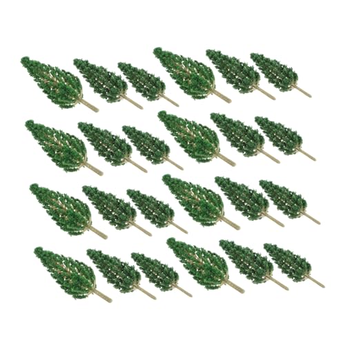 Lurrose 24 Stück Mini -Landschaftsbaum Miniaturbaum Kiefer Mini-Weihnachtsbaum Mini -Baum Mikro für Grün modellbäume Modellbaum Miniaturbäume zum Basteln Mini-Weihnachtsbäume Plastik Green von Lurrose