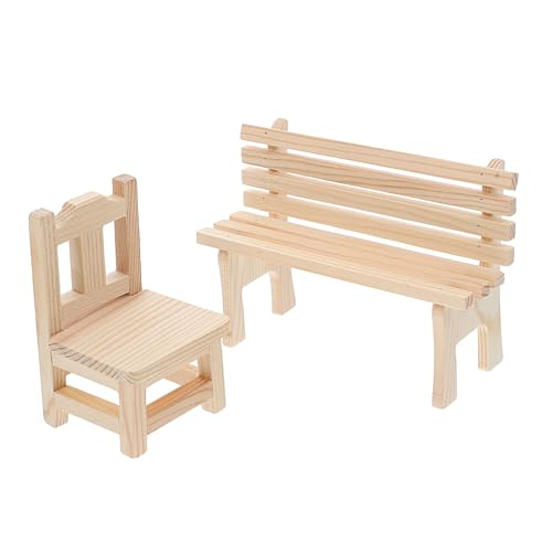 Lurrose 2Stücke Miniaturmöbelmodell Holzstuhl und Gartenbank für Puppenhaus Miniaturparkbank Süße Dekoration für Schreibtische und Spielzeugpuppen Vielseitige Ornamente Lurrose 2Stücke Miniaturmöbelmodell Holzstuhl und Gartenbank für Puppenhaus Miniaturparkbank Süße Dekoration für Schreibtische und Spielzeugpuppen Vielseitige Ornamente von Lurrose