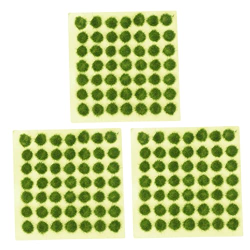 Lurrose 3 Kisten Modell Gras Mini- Wargame-Szeneriemodell kunstgras kunstgräser Mini-Züge Plastikteppiche Mikrolandschaftsornament Statisches Grasbüschelmodell Pflanze Vegetation von Lurrose