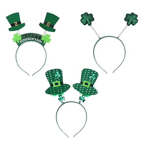 Lurrose 3 Stück St. Patricks Day Headbands Shamrock Head Boppers Grüner Hut Boppers Irish Day Party Supplies Lurrose 3 Stück St. Patricks Day Headbands Shamrock Head Boppers Grüner Hut Boppers Irish Day Party Supplies von Lurrose