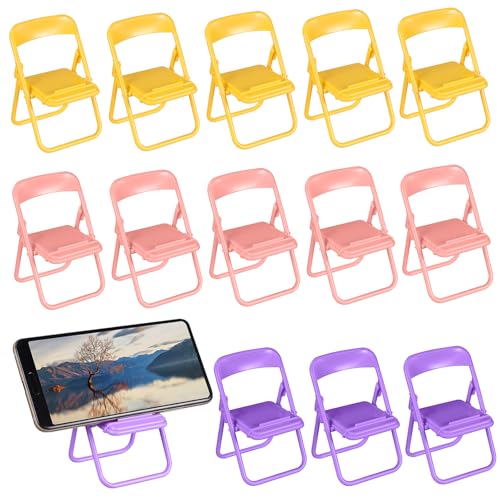 Lurrose 30 Stück Handyhalter Winzig Dekorativ Party Klappstuhl Handyständer Klappstuhlständer Puppenstubenmöbel Mini-Stuhl-telefonhalter Und Dollhouse Decoration Möbel Stand Kind Plastik von Lurrose